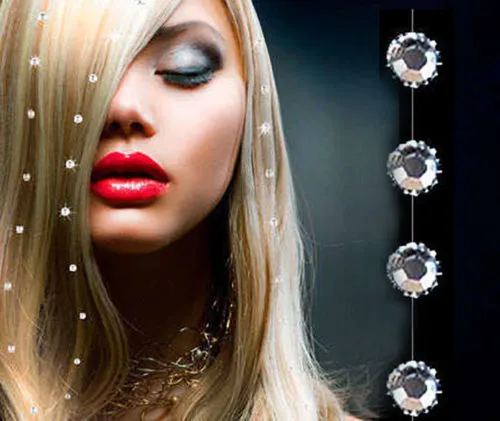 Lo más nuevo, extensión de cabello con gemas, clip de joyería para el  cabello en flash de cristal, fabricante de cabello de novia a la moda